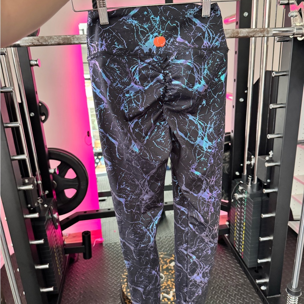 Black and Blue Iridescent Leggings